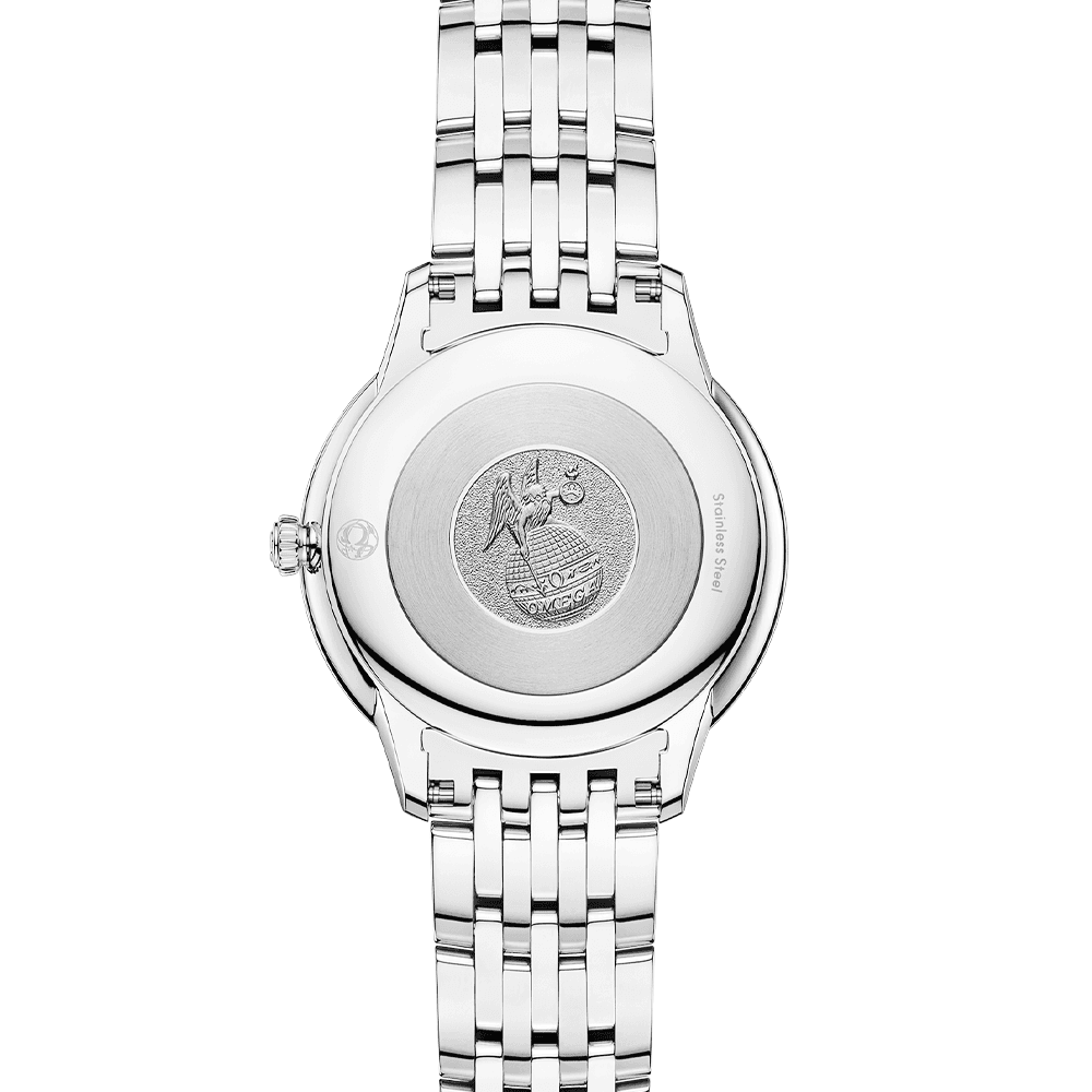 OMEGA De Ville Prestige 30mm White Mother of Pearl Dial Bracelet Watch - Berry's Jewellers