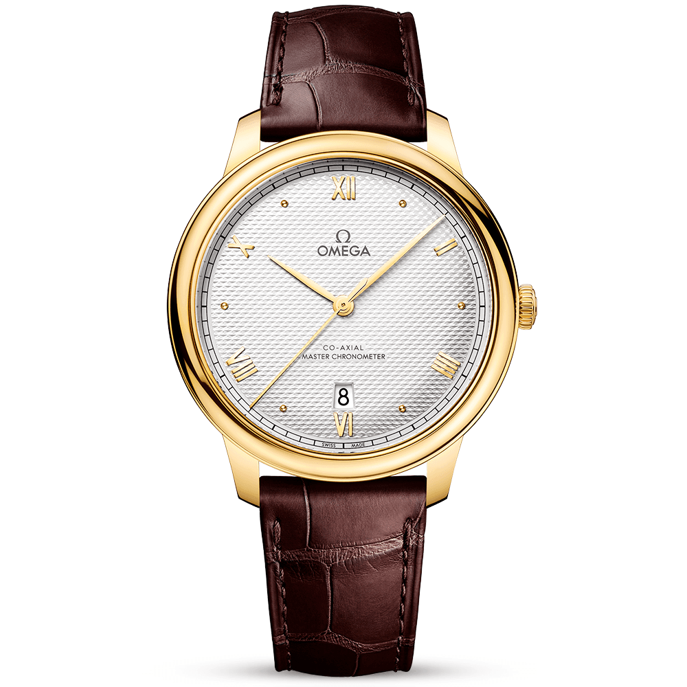 OMEGA De Ville Prestige 40mm 18ct Yellow Gold Silver Dial Men's Strap Watch - Berry's Jewellers