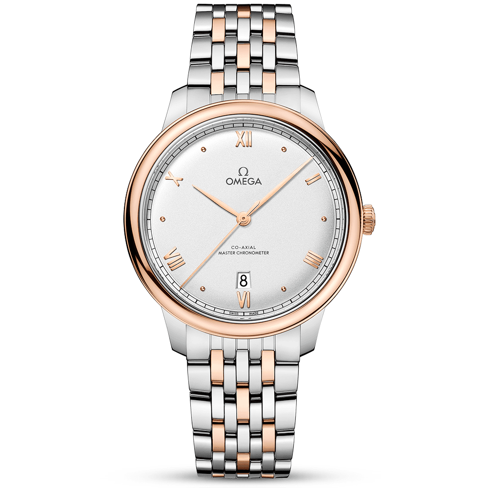 OMEGA De Ville Prestige 40mm Two-Tone Silver Dial Automatic Bracelet Watch - Berry's Jewellers