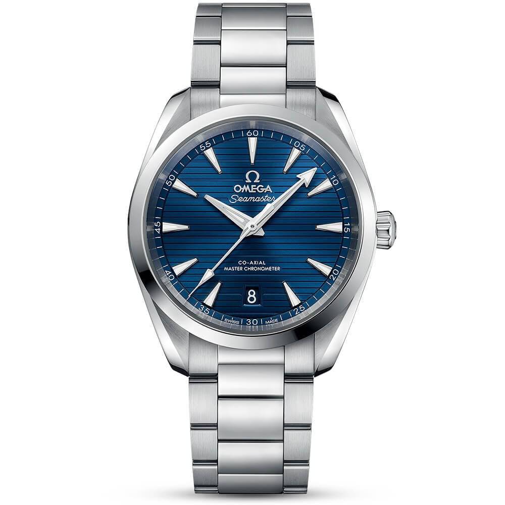 OMEGA Seamaster Aqua Terra 38mm Blue Dial Automatic Bracelet Watch - Berry's Jewellers