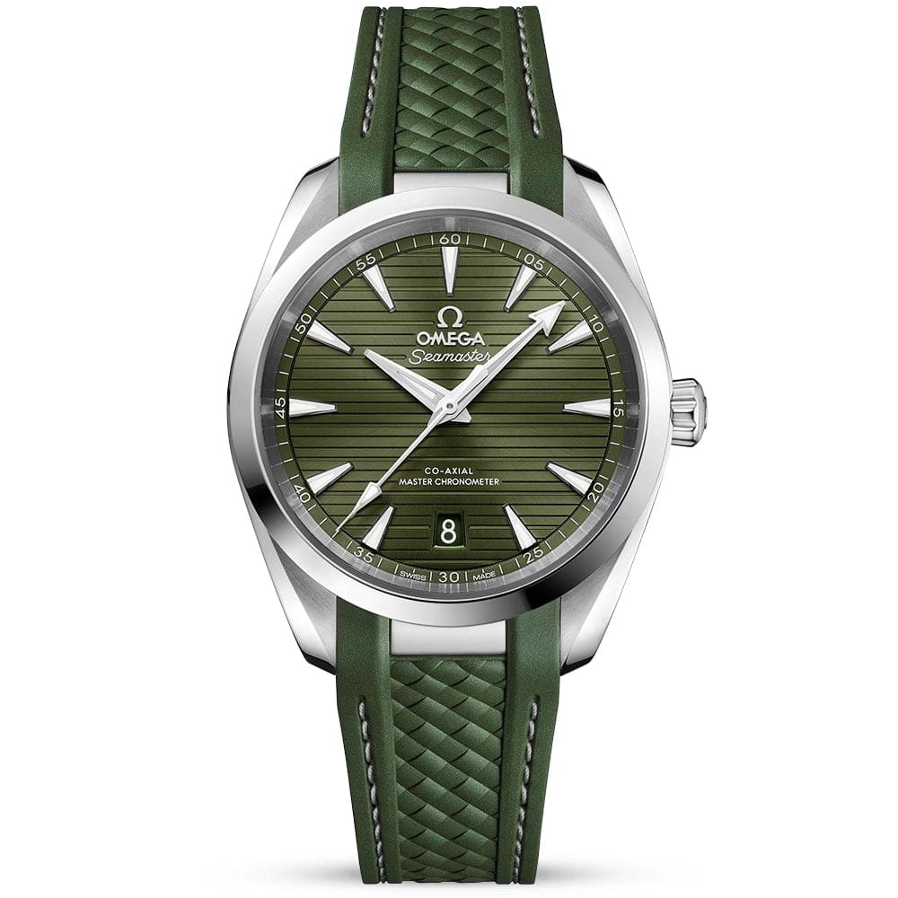 OMEGA Seamaster Aqua Terra 38mm Green Dial Men's Automatic Strap Watch - Berry's Jewellers