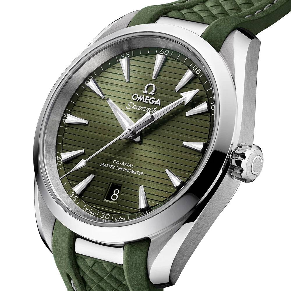 OMEGA Seamaster Aqua Terra 38mm Green Dial Men's Automatic Strap Watch - Berry's Jewellers