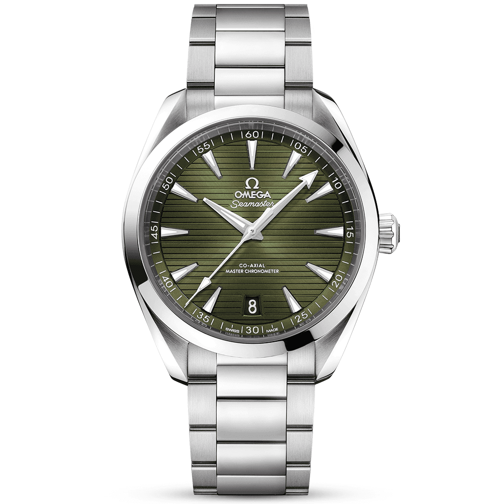 OMEGA Seamaster Aqua Terra 41mm Green Dial Men's Automatic Bracelet Watch - Berry's Jewellers