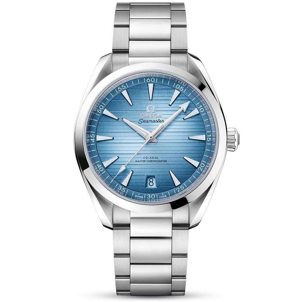 OMEGA Seamaster Aqua Terra 41mm Summer Blue Dial Automatic Bracelet Watch - Berry's Jewellers