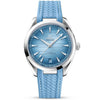 OMEGA Seamaster Aqua Terra 41mm Summer Blue Dial Rubber Strap Watch - Berry's Jewellers