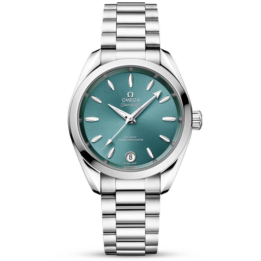 OMEGA Seamaster Aqua Terra Shades 34mm Lagoon Green Dial Watch - Berry's Jewellers