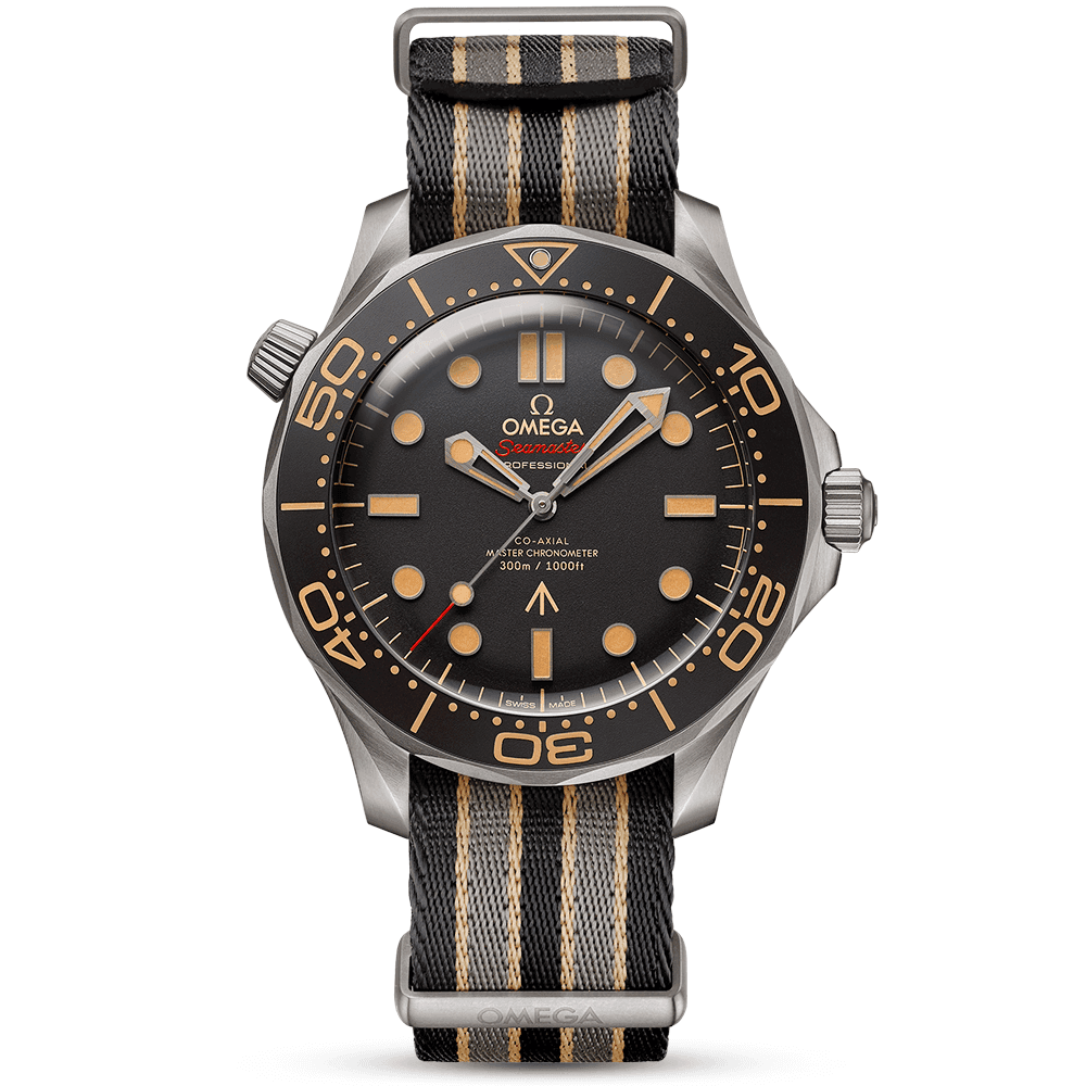 OMEGA Seamaster Diver 300m 007 No Time to Die James Bond NATO Strap Watch - Berry's Jewellers