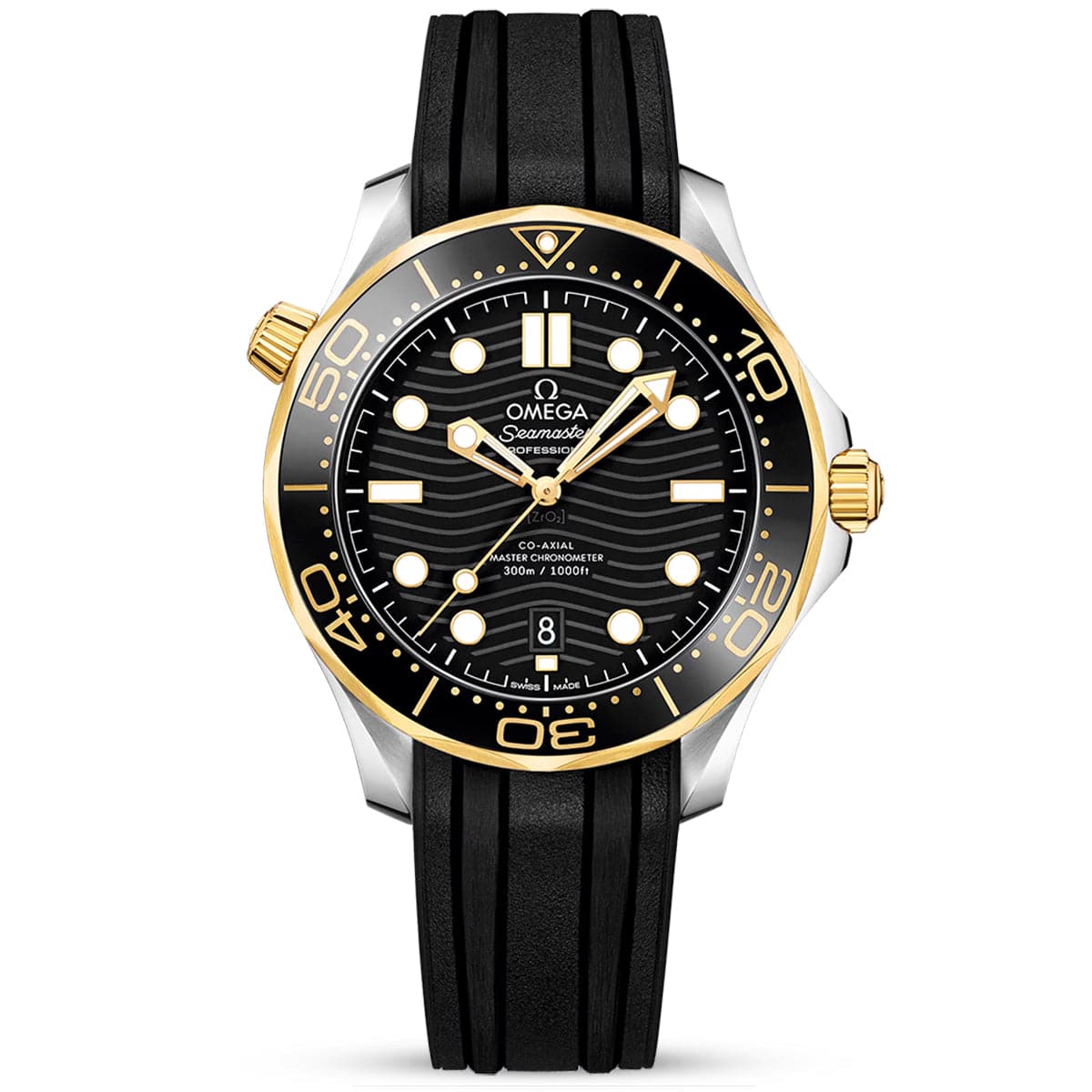 OMEGA Seamaster Diver 300m 42mm Black Dial & 18ct Yellow Gold Men's Watch - Berry's Jewellers