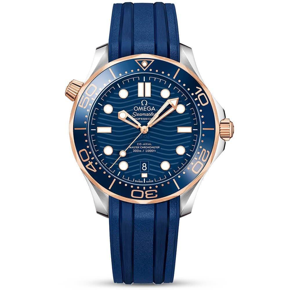 OMEGA Seamaster Diver 300m 42mm Blue Dial & 18ct Sedna Gold Men's Watch - Berry's Jewellers