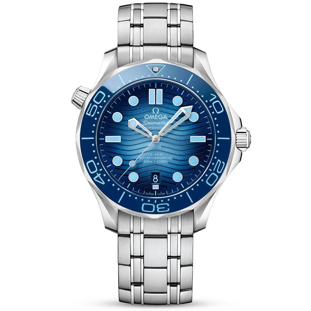 OMEGA Seamaster Diver 300m 42mm Summer Blue Dial Men's Bracelet Watch - Berry's Jewellers