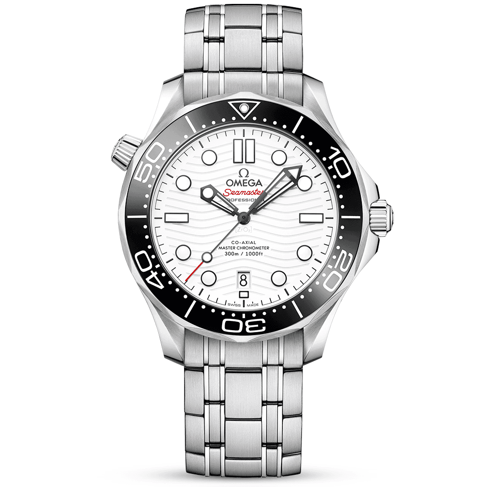 OMEGA Seamaster Diver 300m 42mm White Dial Men's Bracelet Watch - Berry's Jewellers