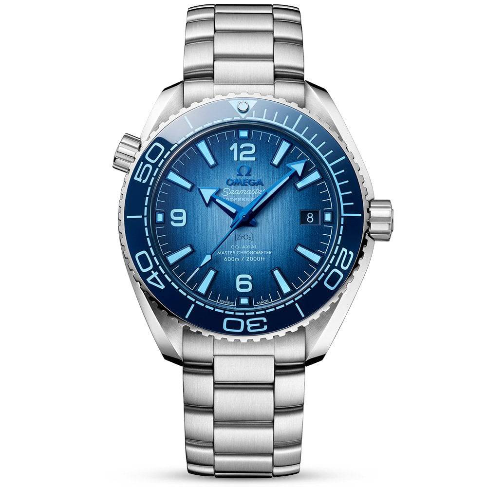 OMEGA Seamaster Planet Ocean 600m 39.5mm Summer Blue Dial Bracelet Watch - Berry's Jewellers