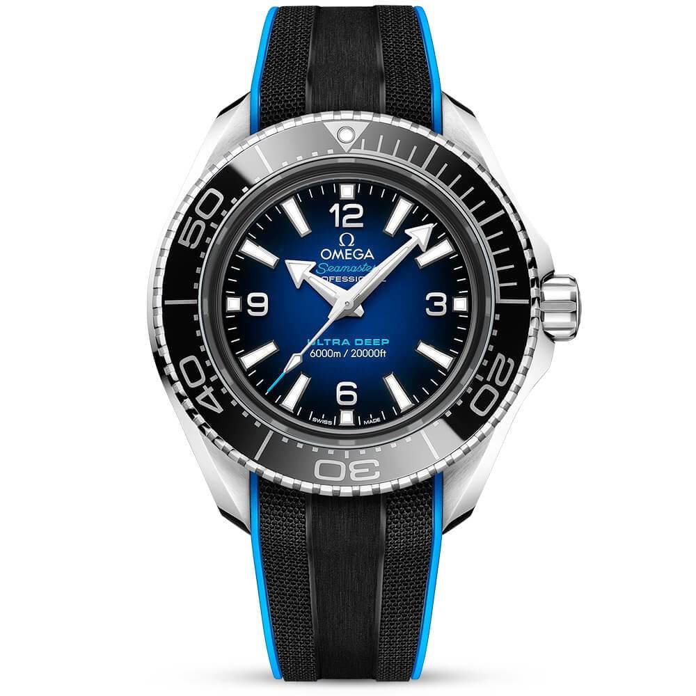 OMEGA Seamaster Planet Ocean Ultra Deep 6000m Blue Gradient Dial Strap Watch - Berry's Jewellers