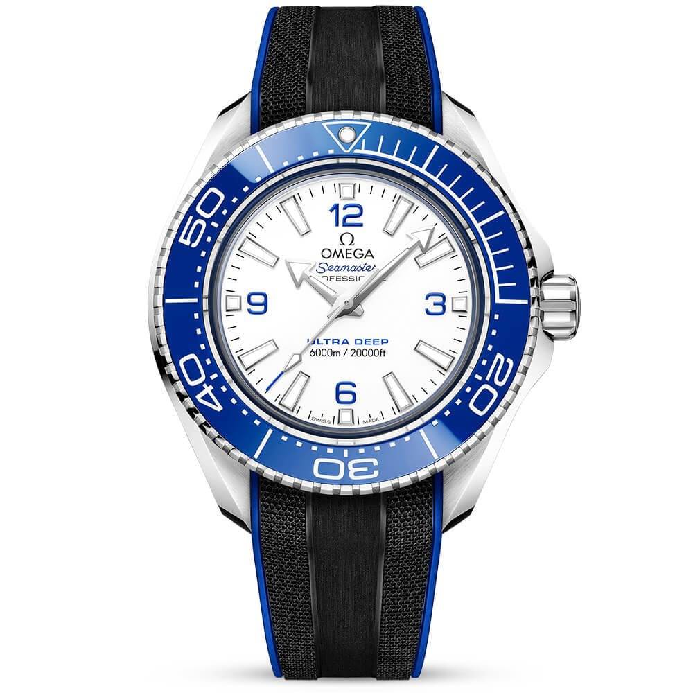 OMEGA Seamaster Planet Ocean Ultra Deep 6000m White Dial Strap Watch - Berry's Jewellers