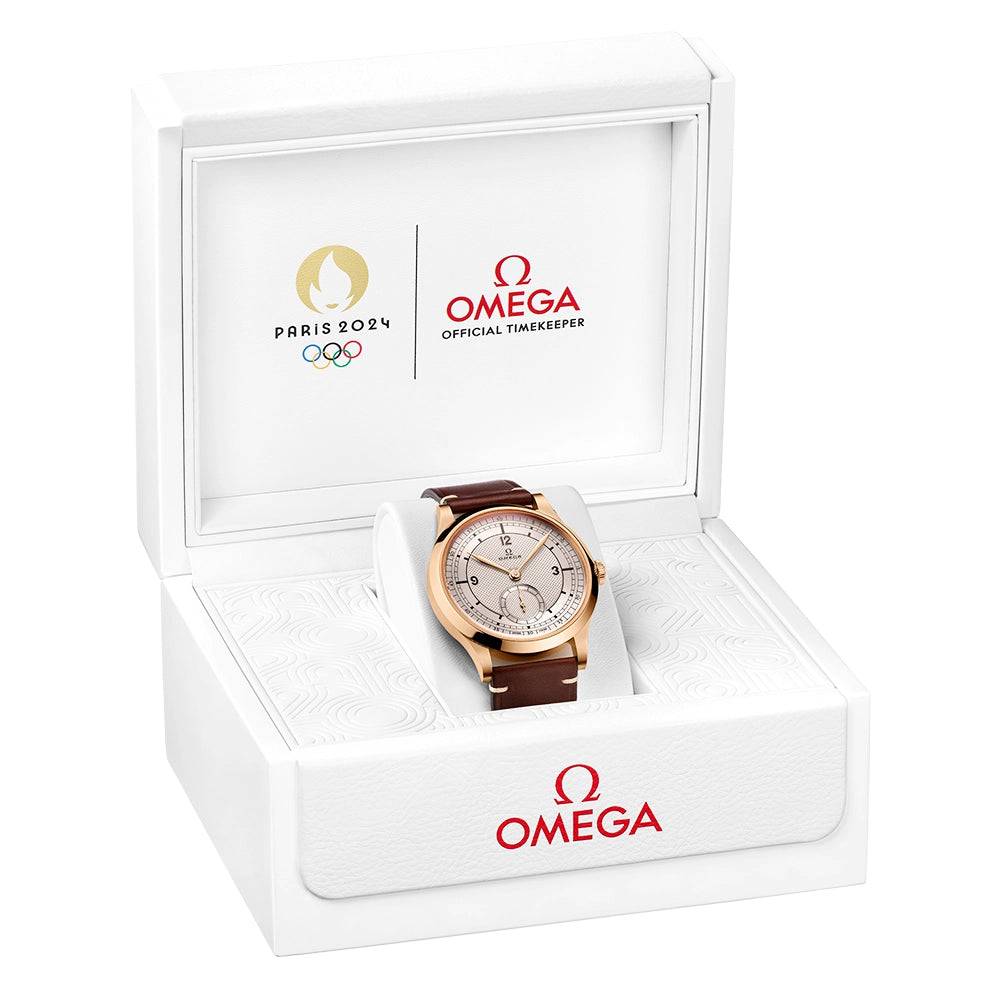 OMEGA Specialties 'Paris 2024 Olympics' 39mm Bronze Gold Edition Watch - Berry's Jewellers