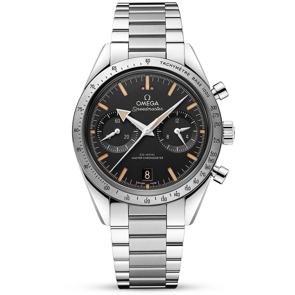 OMEGA Speedmaster '57 40.5mm Black Dial Chronograph Bracelet Watch - Berry's Jewellers