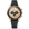 OMEGA Speedmaster Moonwatch 18ct Moonshine Gold Dial Rubber Strap Watch - Berry's Jewellers