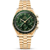 Speedmaster Moonwatch 18ct Moonshine Gold Green Dial Bracelet Watch