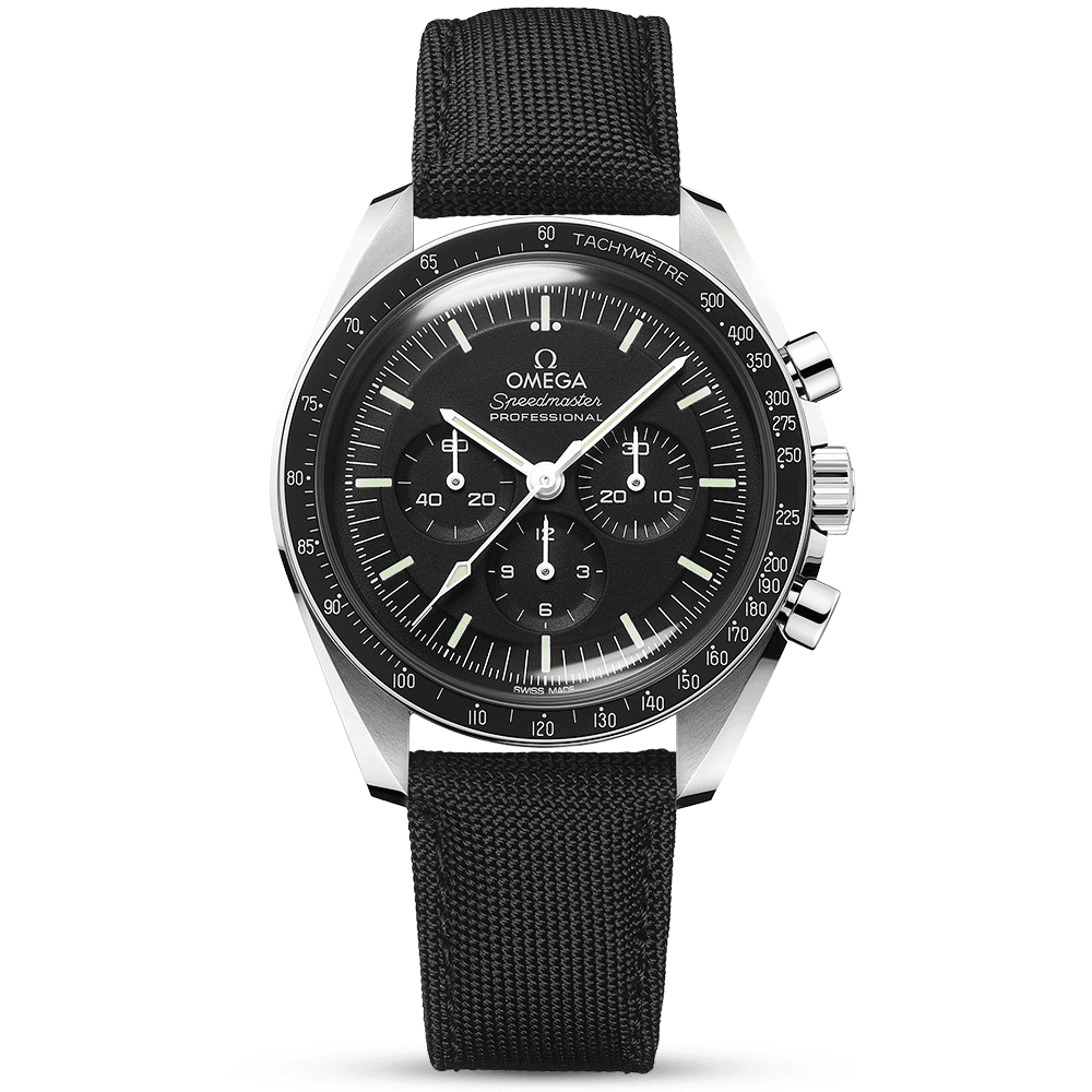 OMEGA Speedmaster Moonwatch 42mm Men's Nylon Strap Chronograph Watch - Berry's Jewellers