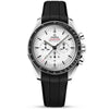 Speedmaster Moonwatch 42mm White Dial Rubber Strap Watch