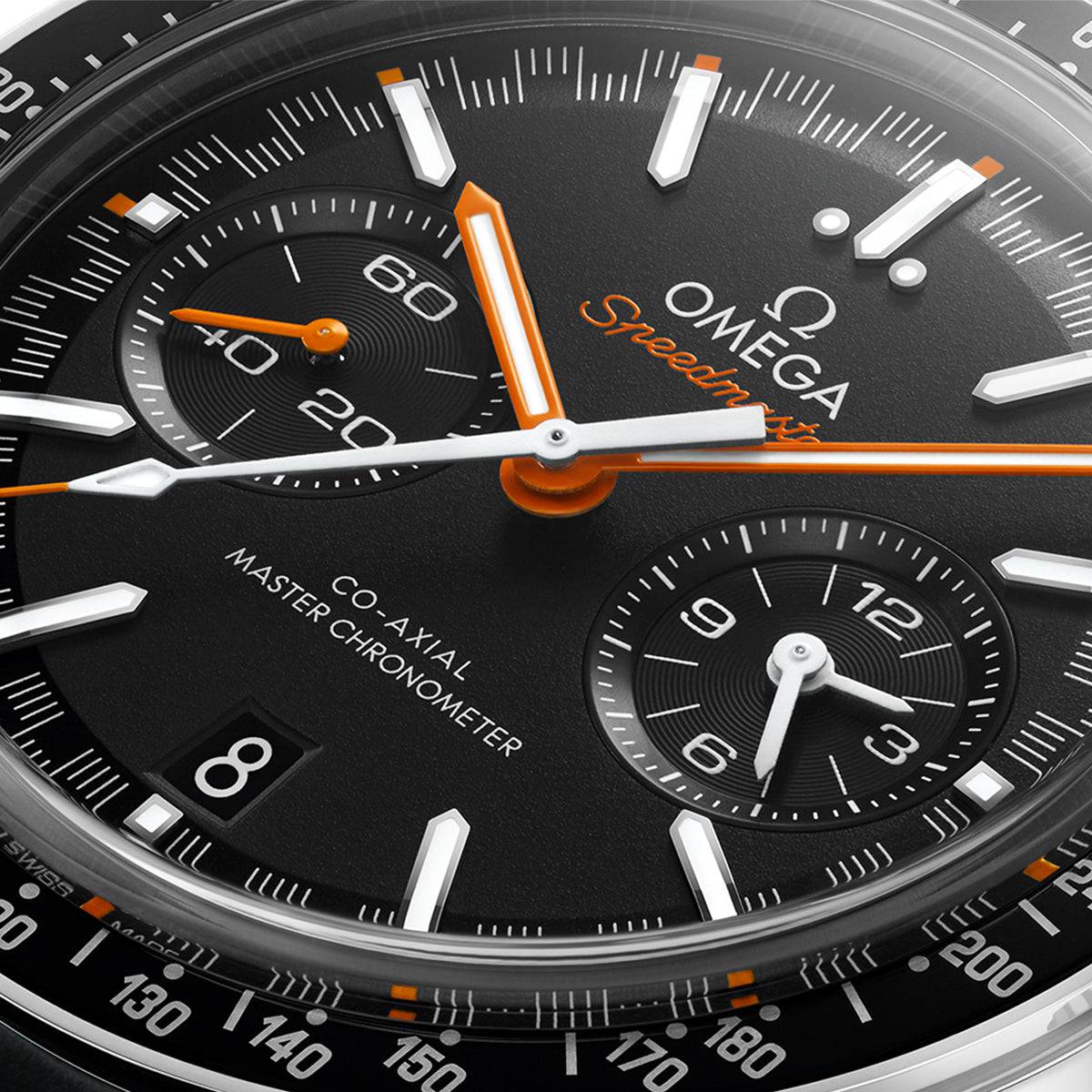 OMEGA Speedmaster Racing 44.25mm Black Dial Automatic Strap Watch - Berry's Jewellers