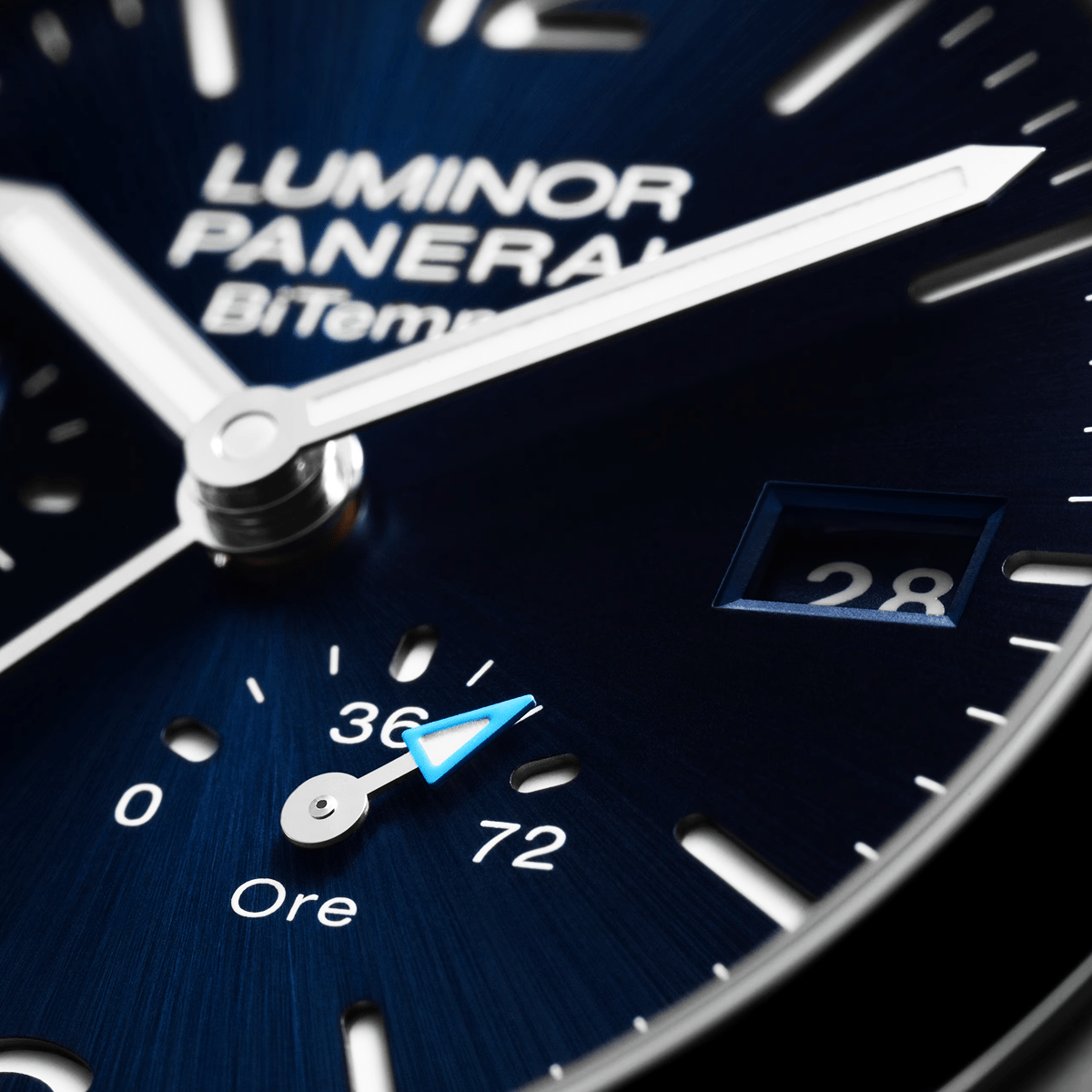 Panerai Luminor BiTempo 44mm Blue Sunray Dial Men's Automatic Watch - Berry's Jewellers