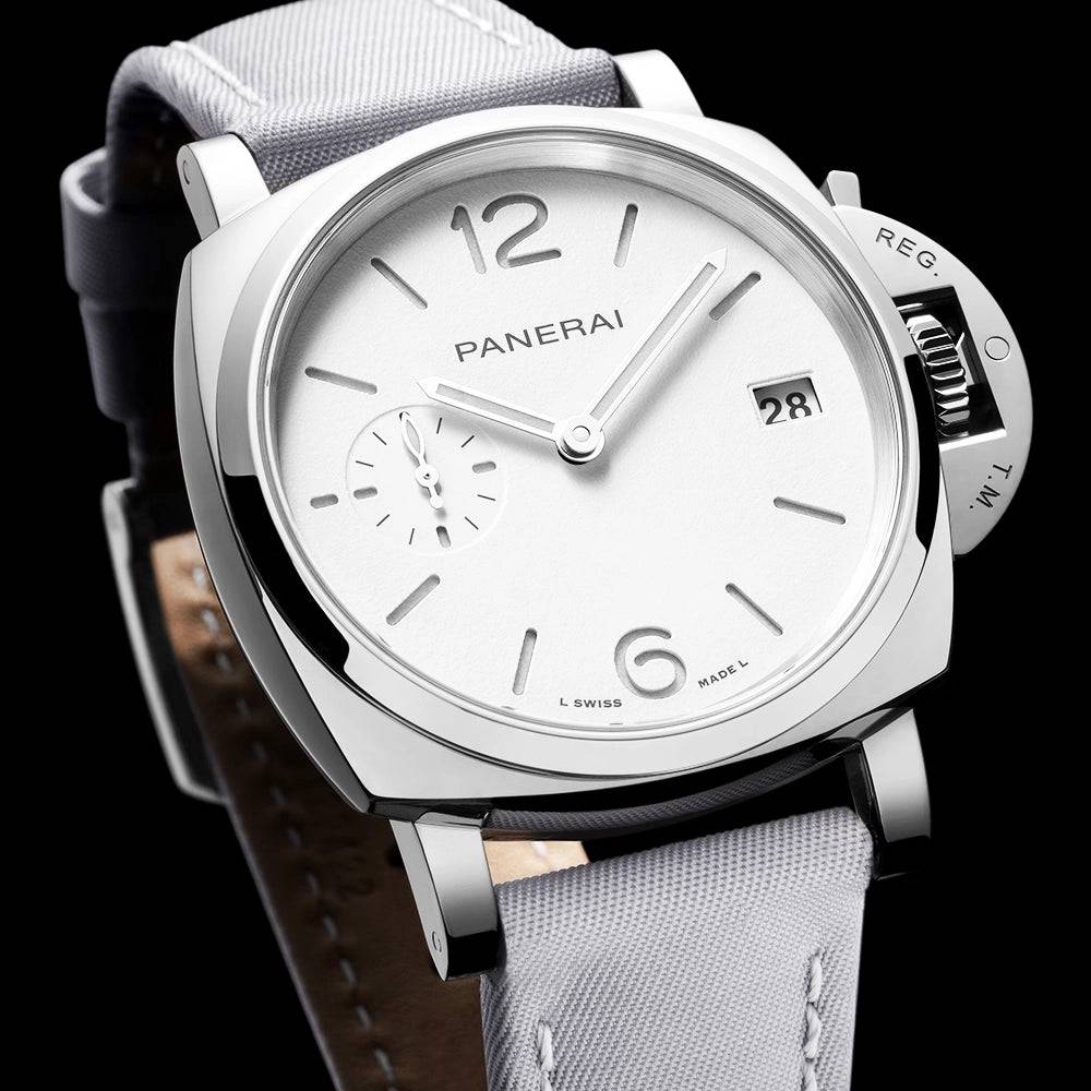 Luminor Due 38mm White Dial Automatic Strap Watch