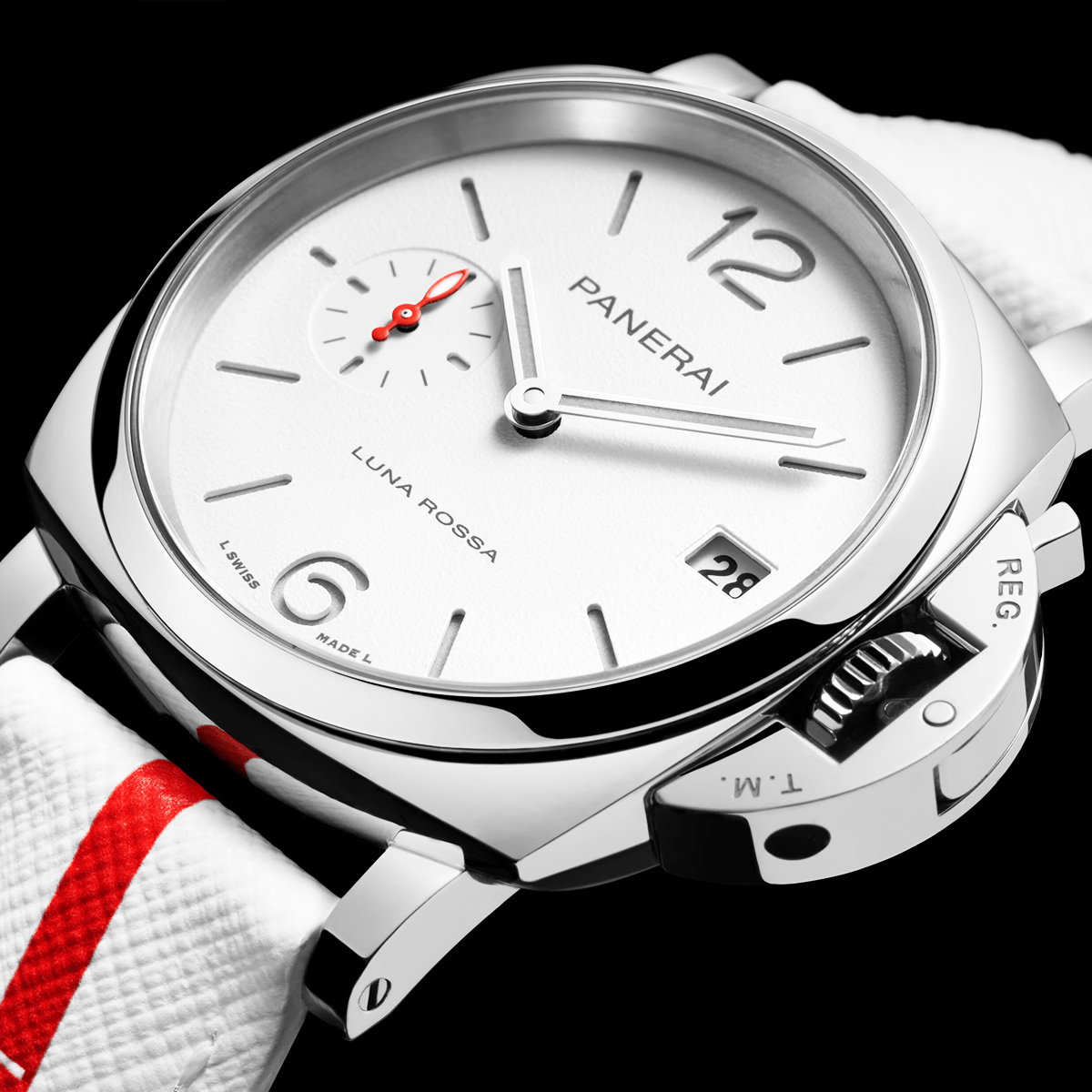 Panerai Luminor Due 38mm White Dial Luna Rossa Edition Watch - Berry's Jewellers