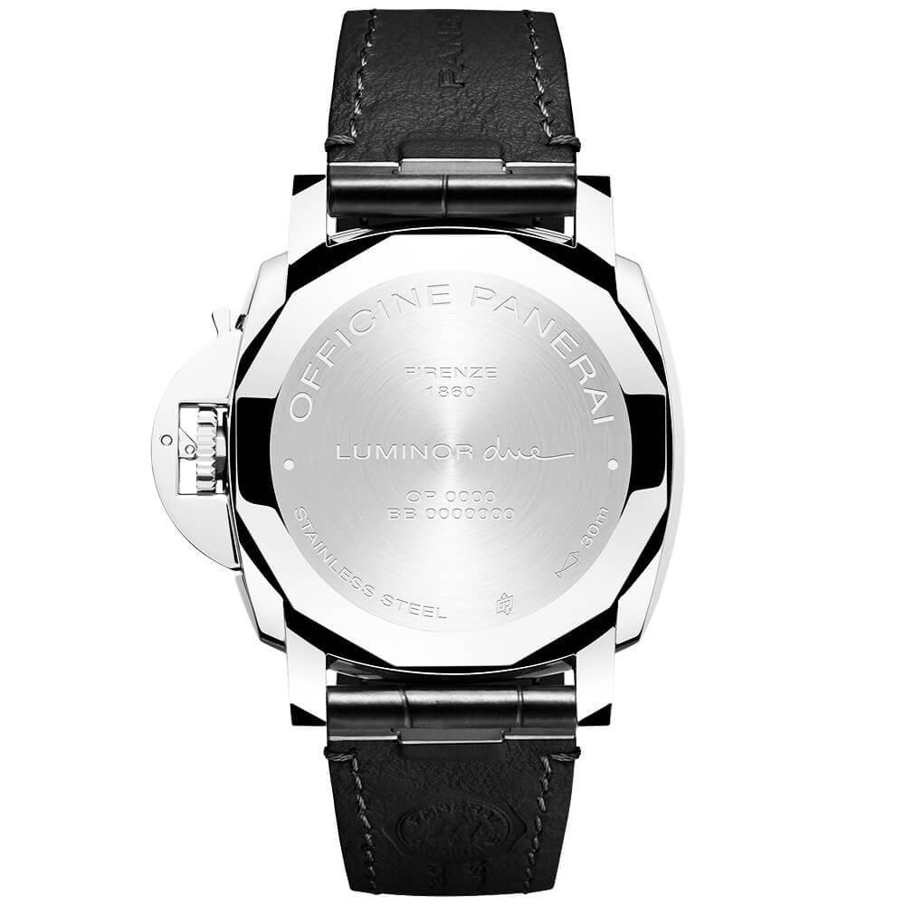 Panerai Luminor Due 42mm Ivory/Rose Dial Men's Automatic Leather Strap Watch - Berry's Jewellers