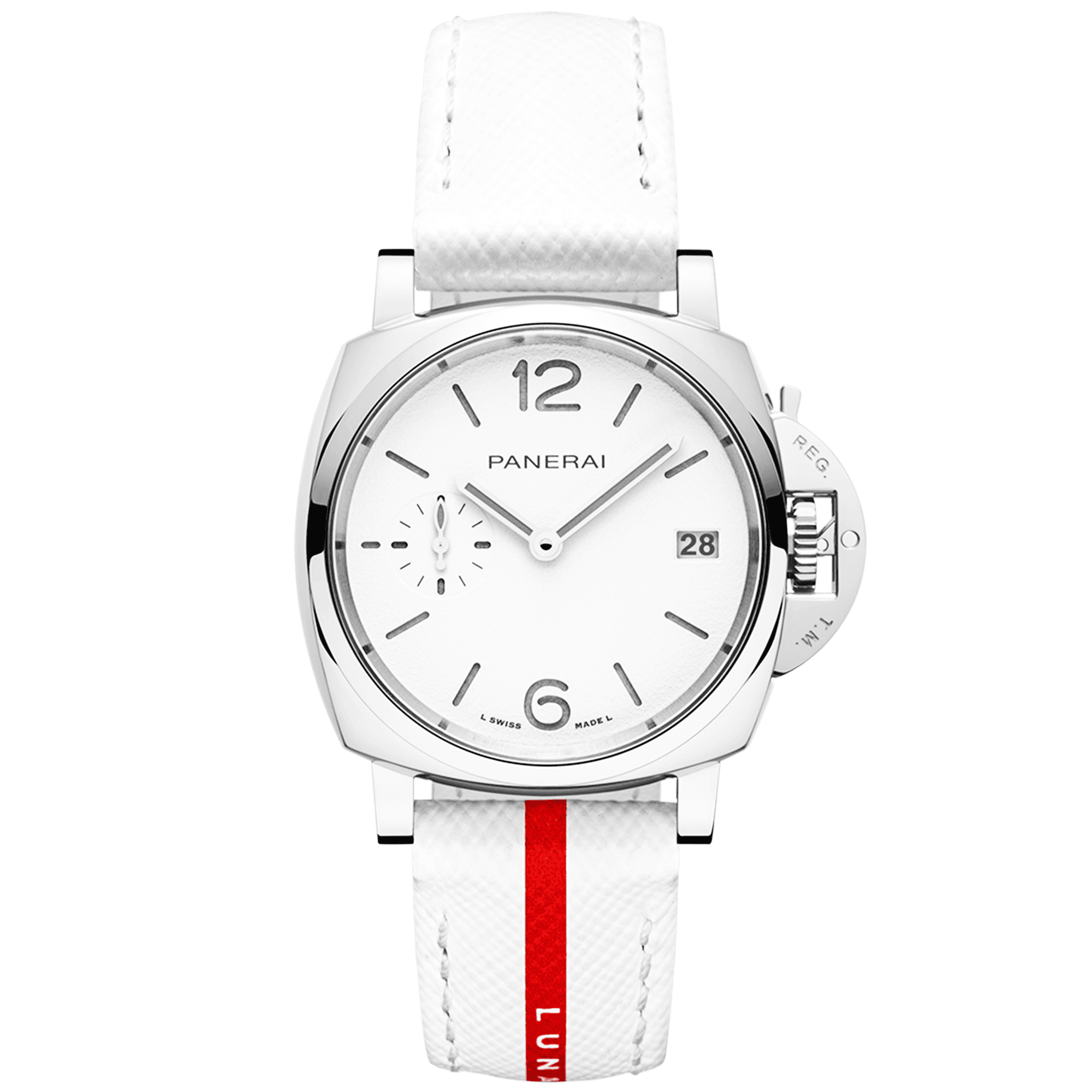 Luminor Due Luna Rossa 38mm White Dial Men's Automatic Watch