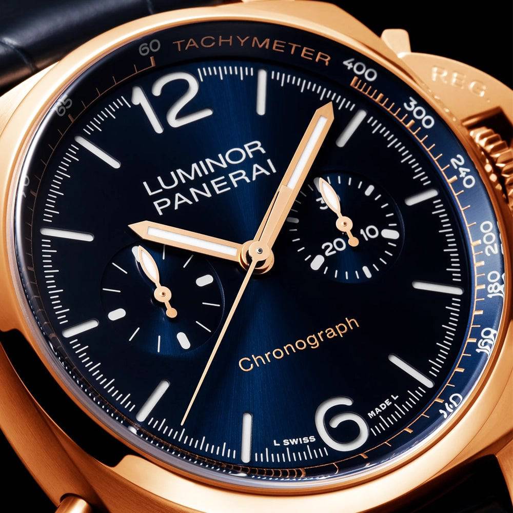 Luminor Goldtech 44mm Blue Dial Automatic Chronograph Watch