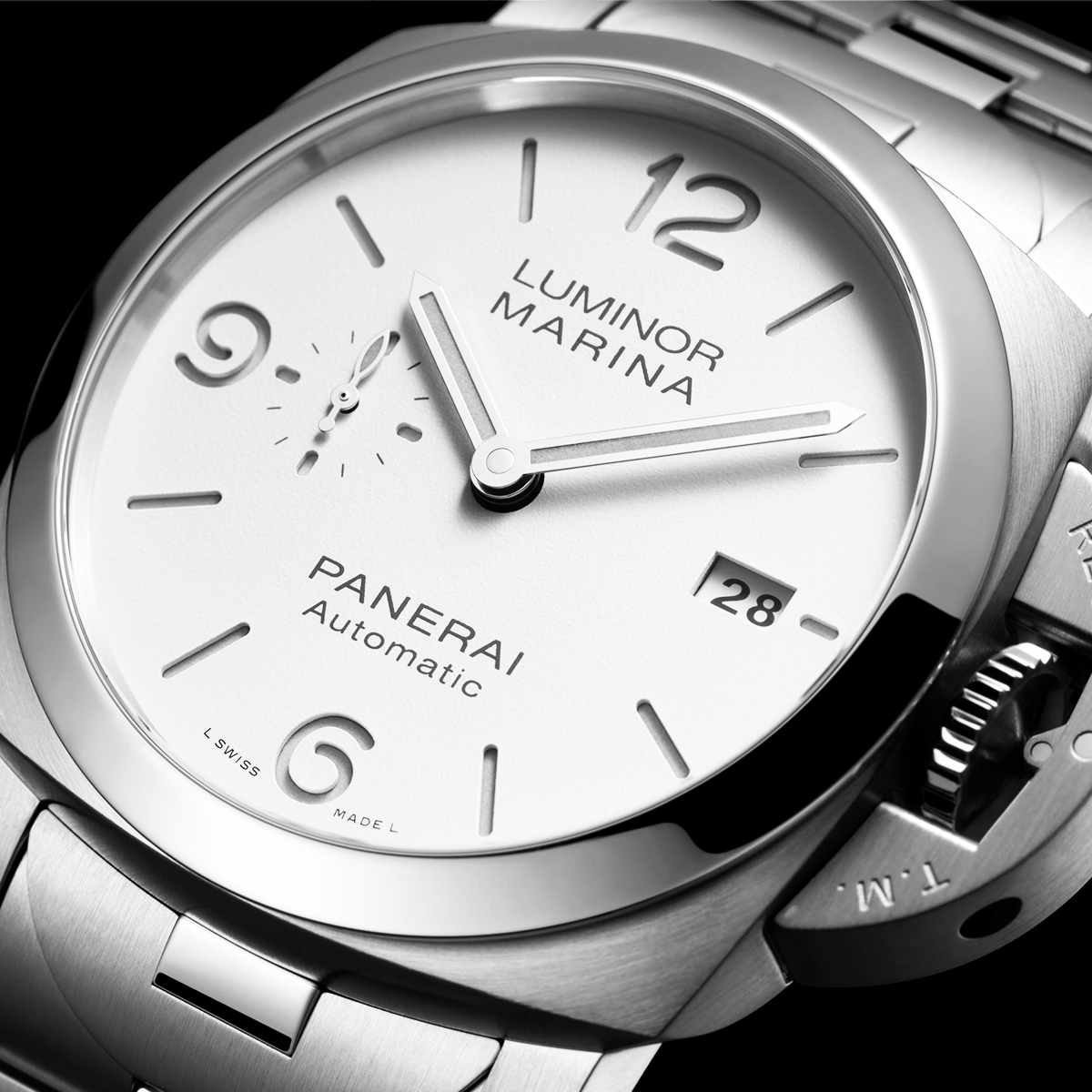 Luminor Marina 44mm White Dial Men's Bracelet Watch