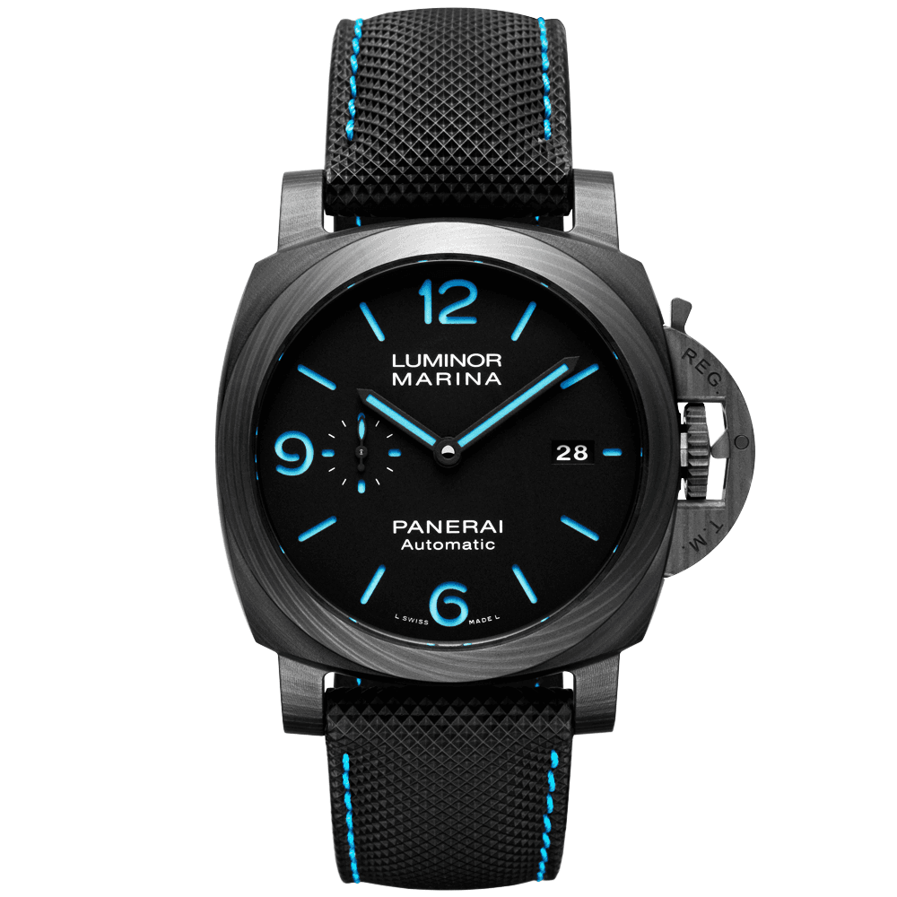 Panerai Luminor Marina Carbotech Black/Blue Dial Automatic Men's Watch - Berry's Jewellers