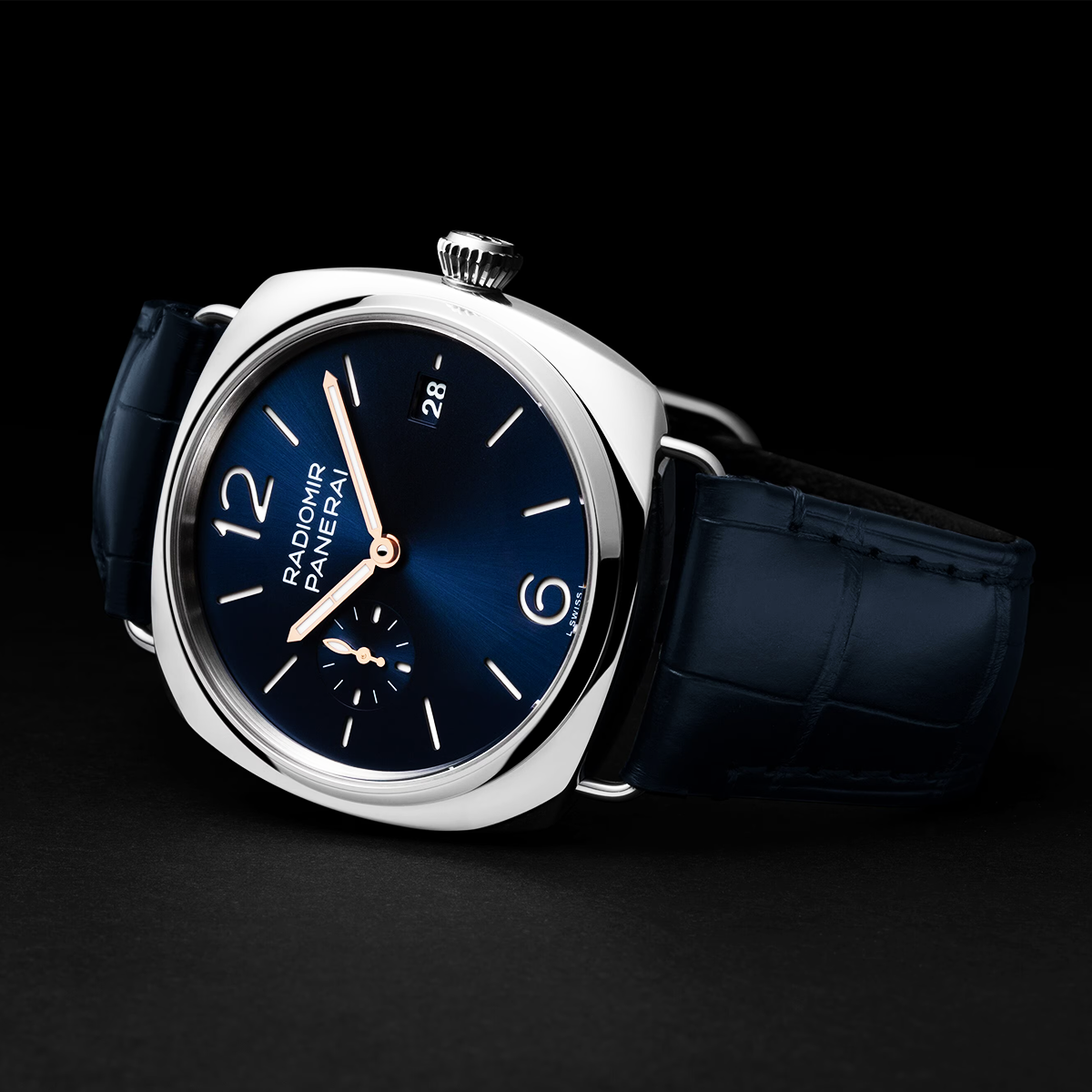 Panerai Radiomir Quaranta 40mm Blue/Gold Dial Automatic Strap Watch - Berry's Jewellers