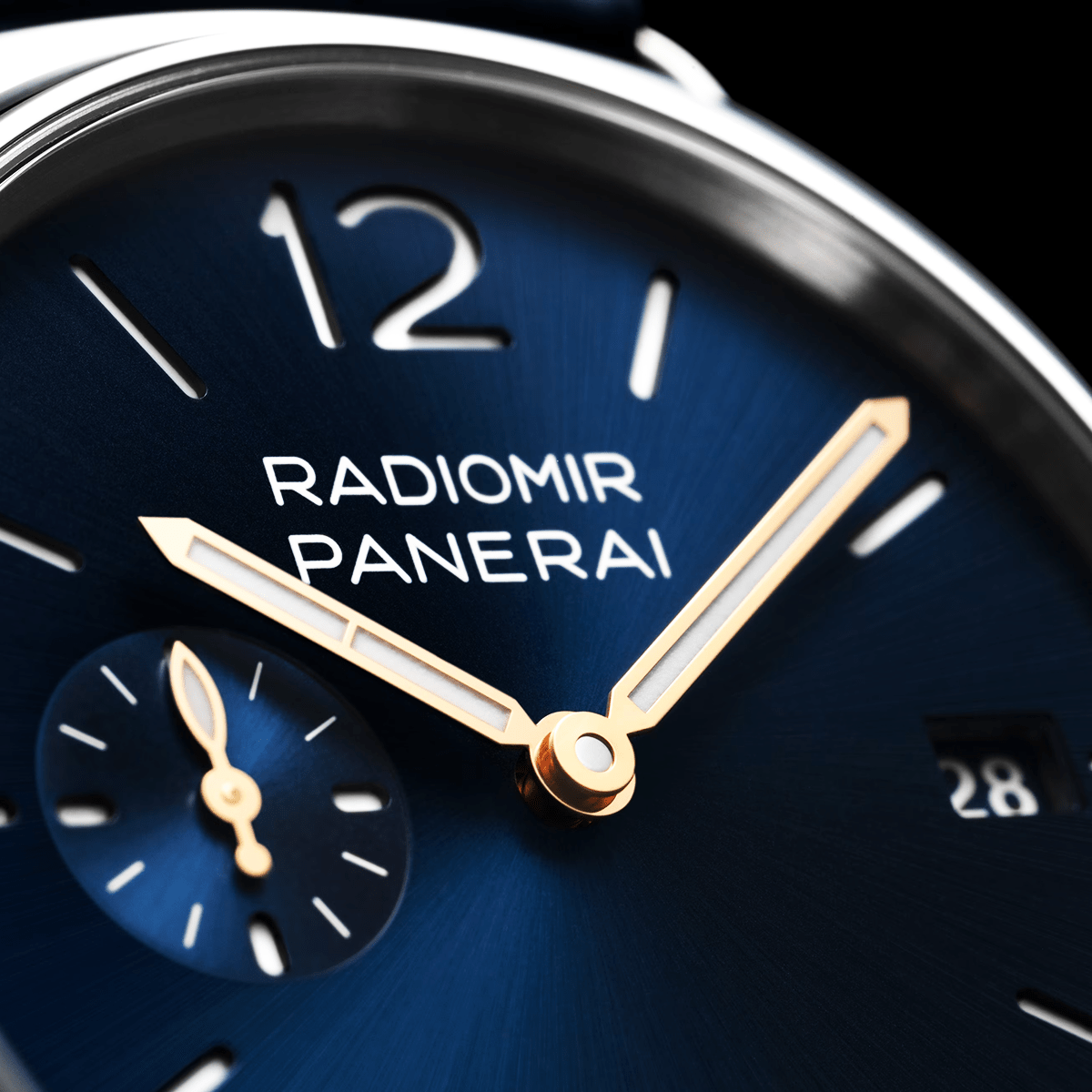 Panerai Radiomir Quaranta 40mm Blue/Gold Dial Automatic Strap Watch - Berry's Jewellers