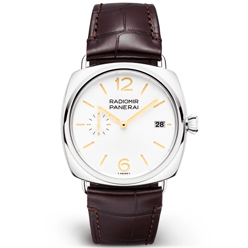 Radiomir Quaranta 40mm White/Gold Dial Automatic Strap Watch