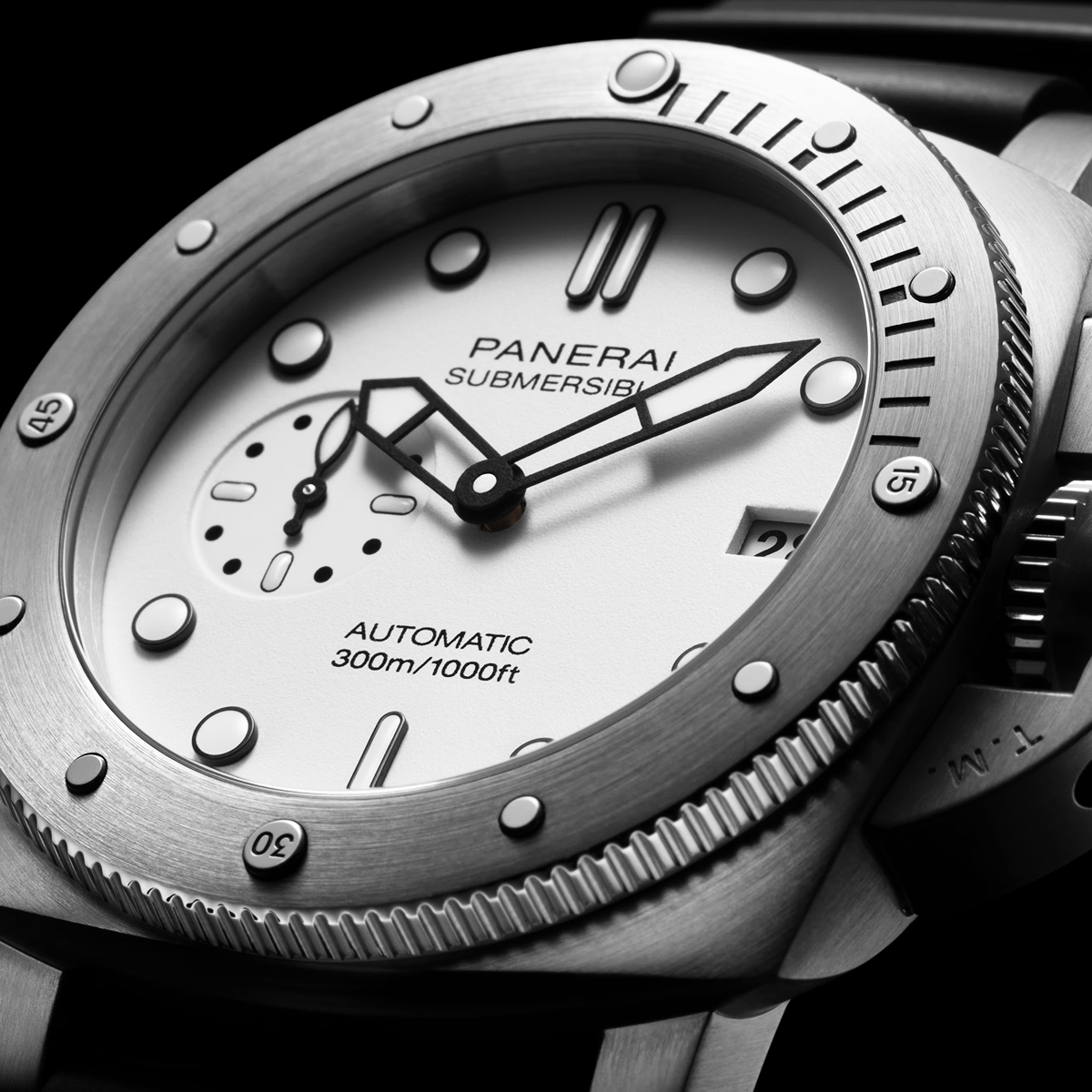 Panerai Submersible Bianco 42mm White Dial Automatic Strap Watch - Berry's Jewellers