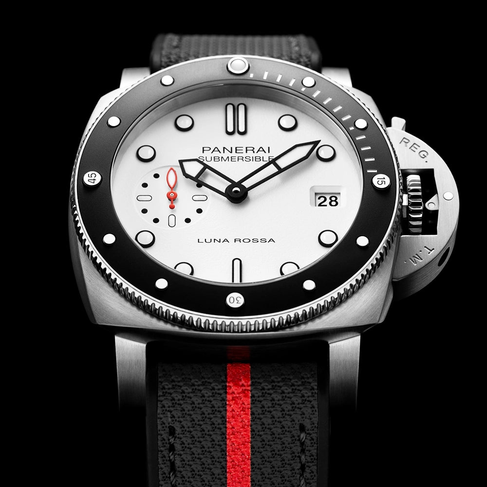 Panerai Submersible Luna Rossa 42mm White Dial Men's Automatic Watch - Berry's Jewellers