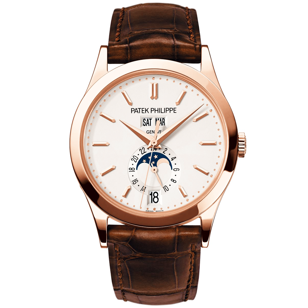 Annual Calendar 38mm 18ct Rose Gold Men's Strap Watch