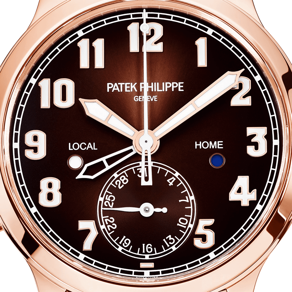 Patek Philippe Calatrava Pilot Travel Time 37mm 18ct Rose Gold Ladies Watch - Berry's Jewellers