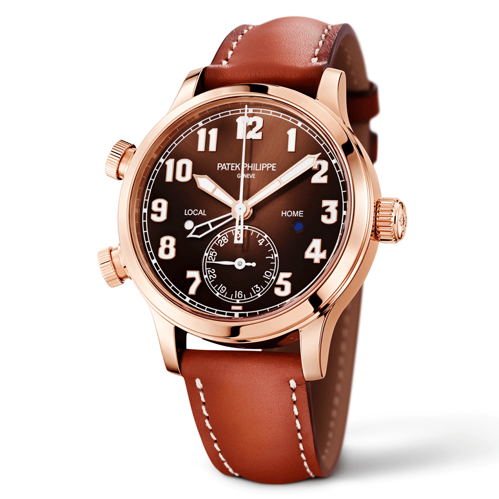 Patek Philippe Calatrava Pilot Travel Time 37mm 18ct Rose Gold Ladies Watch - Berry's Jewellers