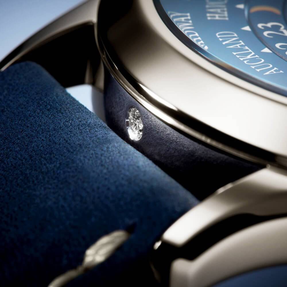 Patek Philippe Complication World Time Platinum Blue Dial Men's Automatic Strap Watch - Berry's Jewellers