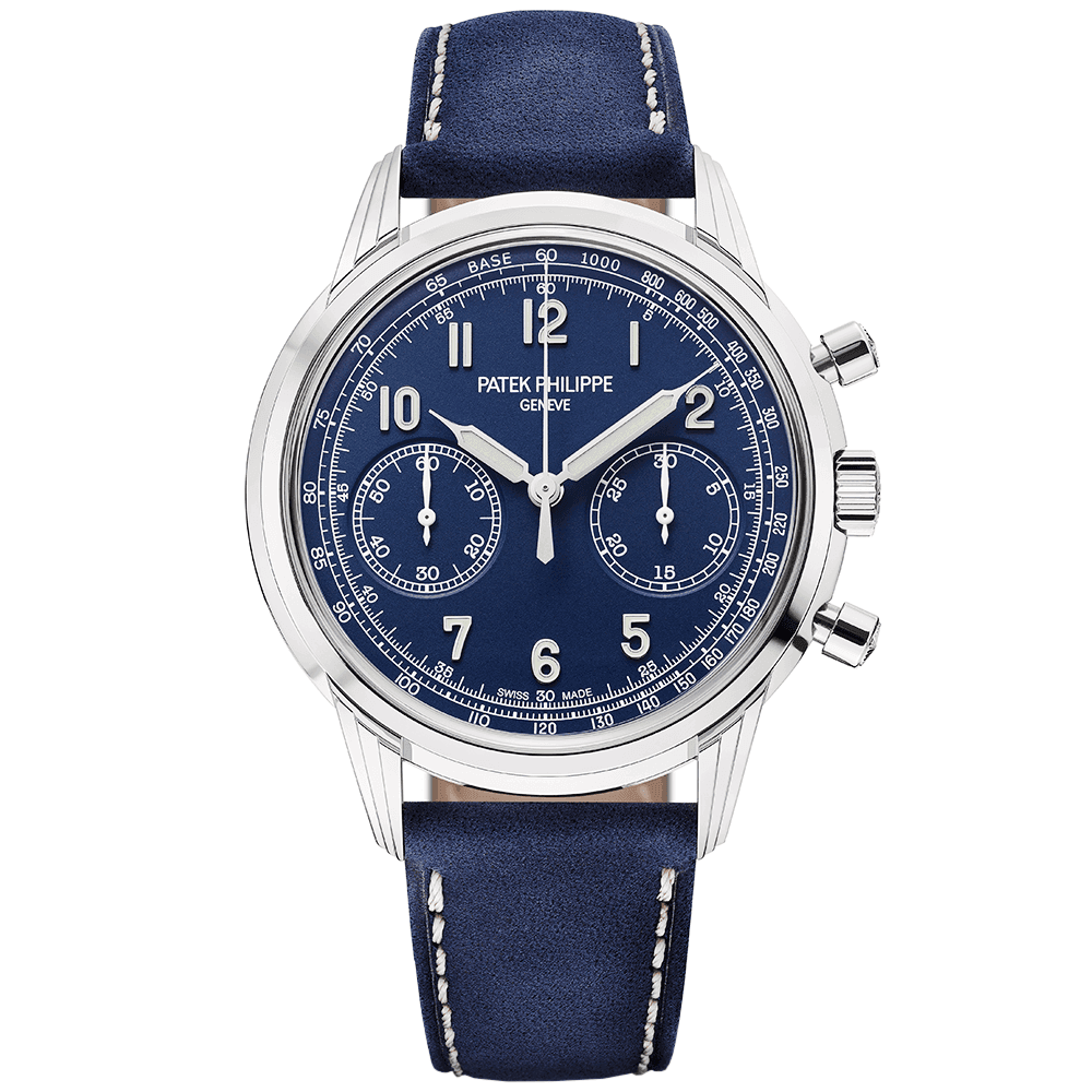 Patek Philippe Complications 41mm Blue Dial Manual-Wind Chronograph Watch - Berry's Jewellers