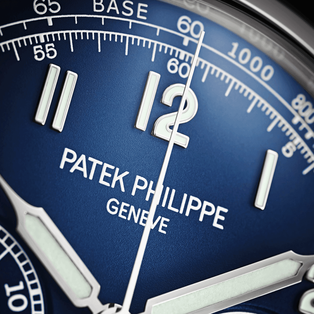 Patek Philippe Complications 41mm Blue Dial Manual-Wind Chronograph Watch - Berry's Jewellers