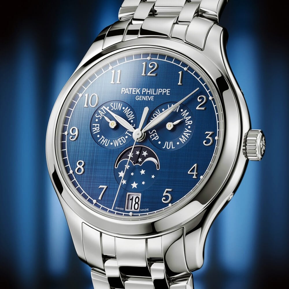 Patek Philippe Complications Annual Calendar 38mm Blue Dial Automatic Bracelet Watch - Berry's Jewellers