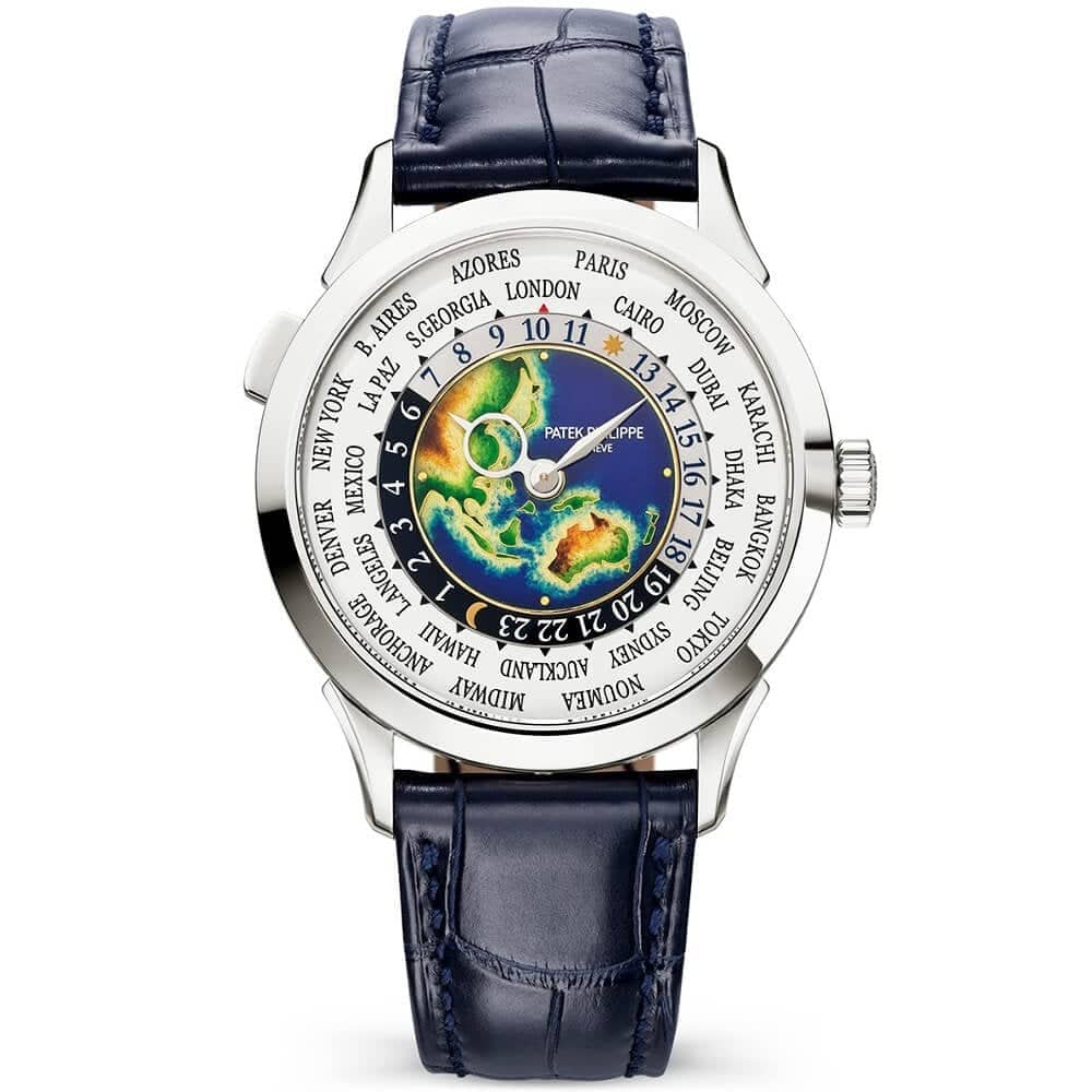 Complications World Time 39mm Enamel Dial Men's Automatic Watch