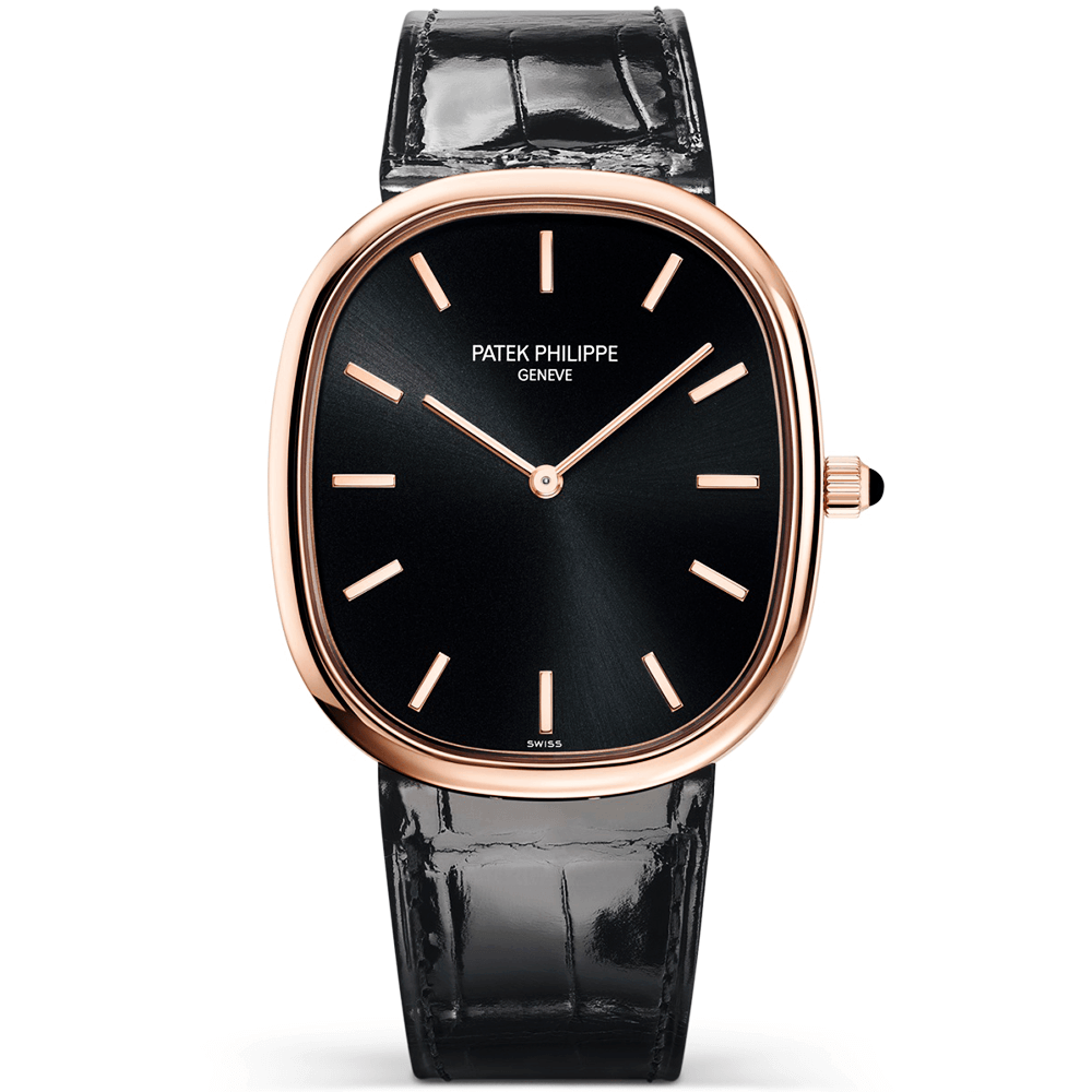 Golden Ellipse 18ct Rose Gold Black Dial Men's Automatic Watch