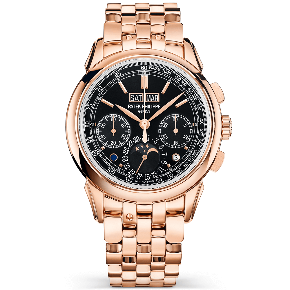 Patek Philippe Grand Complications 18ct Rose Gold 41mm Black Dial Chronograph Watch - Berry's Jewellers