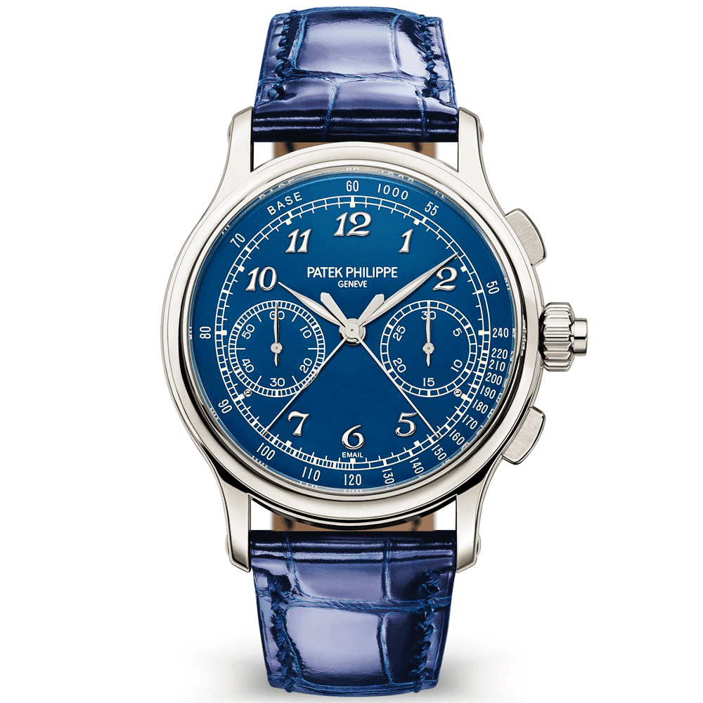 Patek Philippe Grand Complications 41mm Platinum Blue Dial Split-Seconds Chronograph Watch - Berry's Jewellers