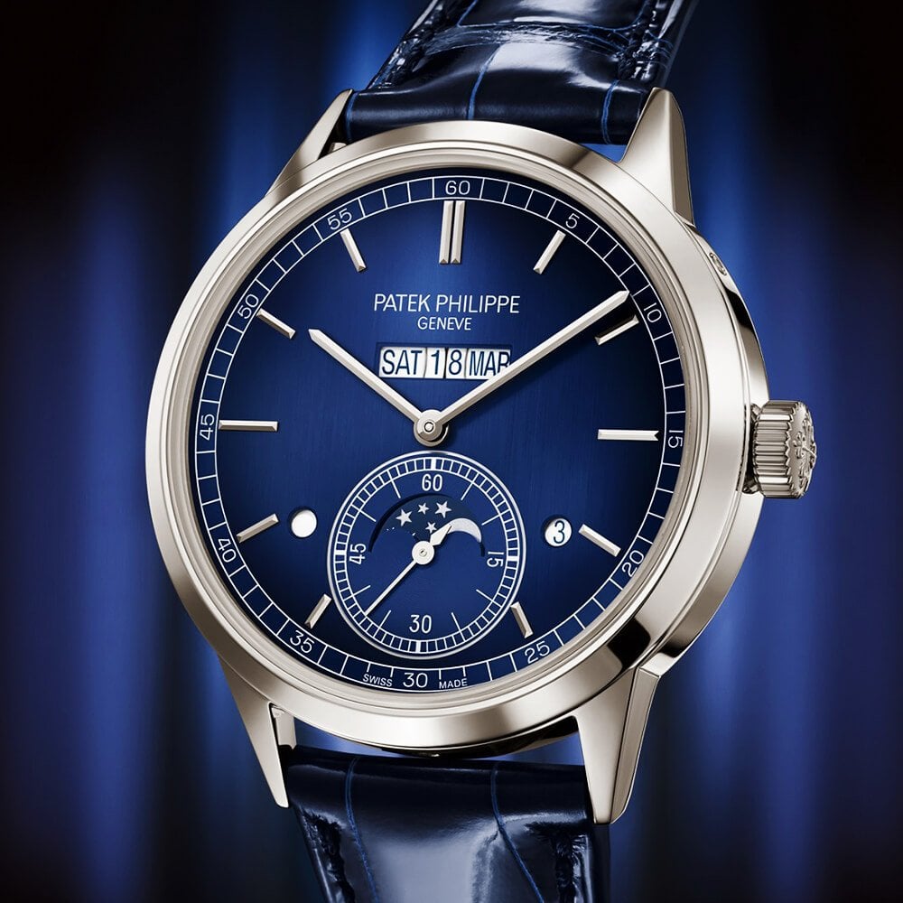 Patek Philippe Grand Complications 41mm Platinum Blue Gradient Dial Watch - Berry's Jewellers